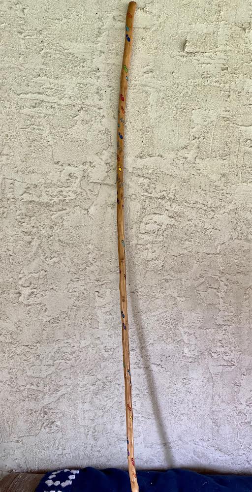 Footprints walking stick by Don Wiley - Image 2