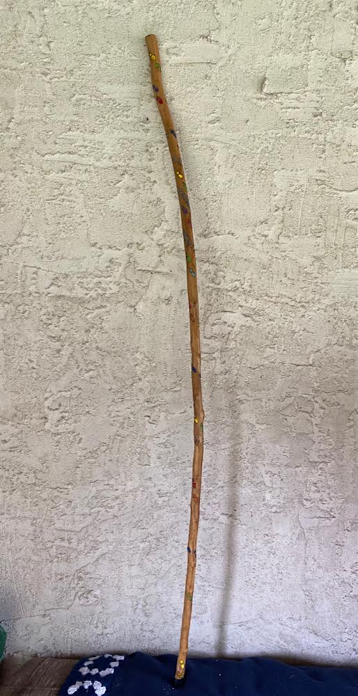 Footprints walking stick by Don Wiley - Image 3
