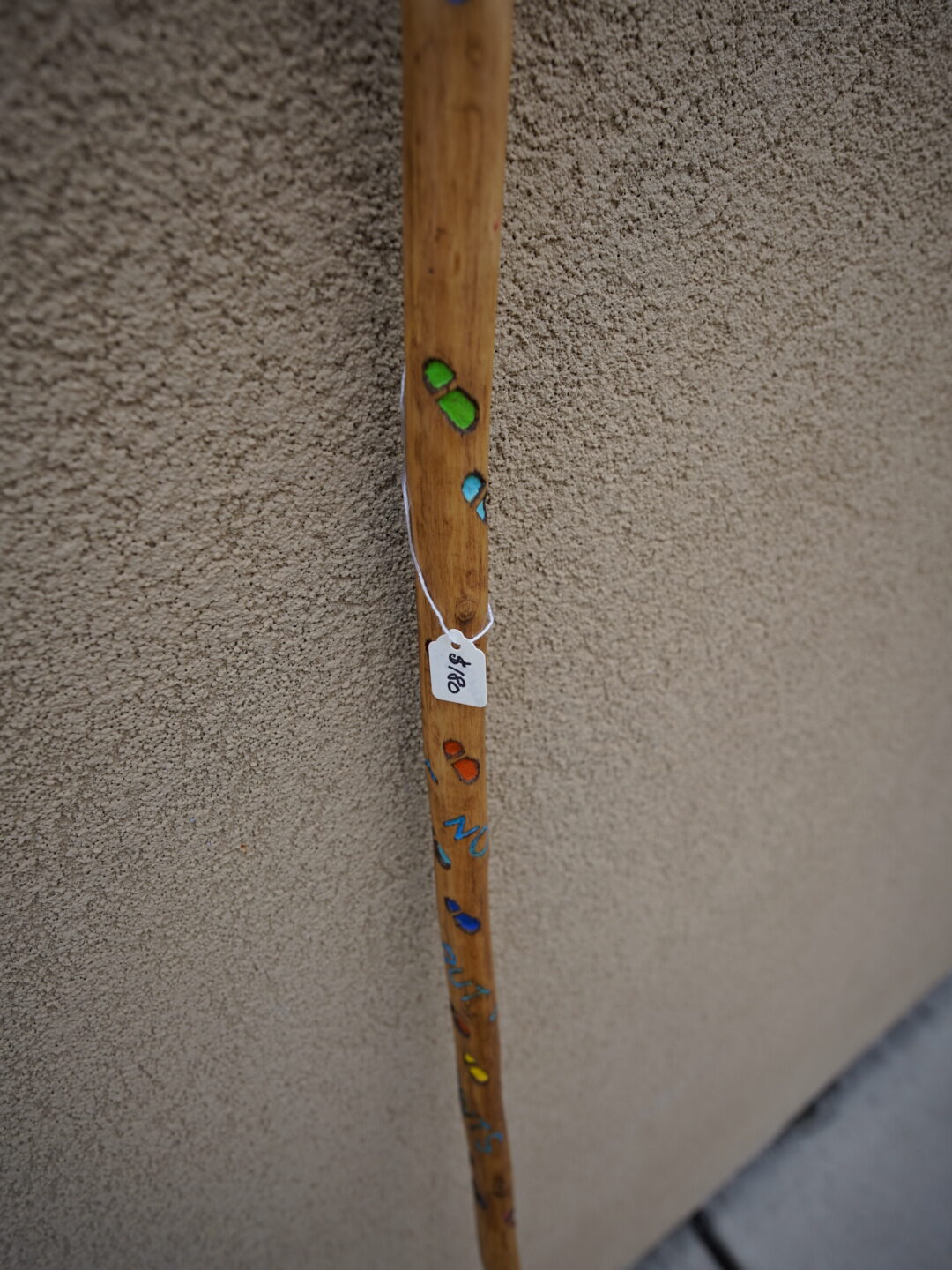 Footprints walking stick by Don Wiley